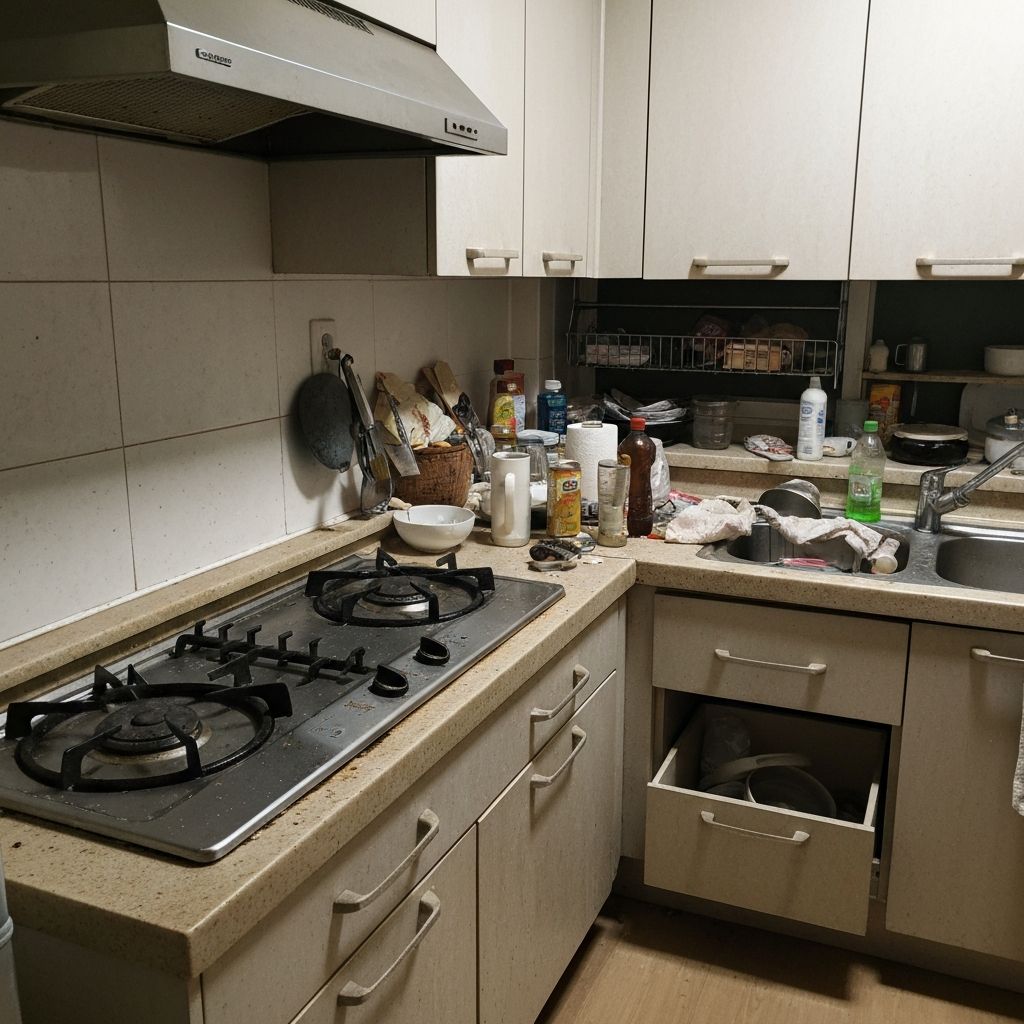 주방 청소 청소 전